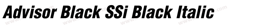 Advisor Black SSi Black Italic字体转换